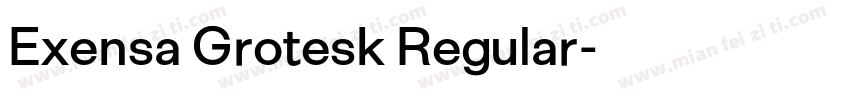 Exensa Grotesk Regular字体转换